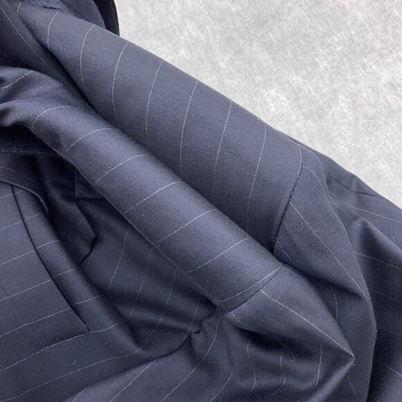 Hickey Freeman Blazer Men 44L Blue Loro Piana Super 120s Wool Classic USA VTG - Picture 11 of 16